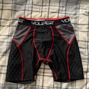 Youper compression shorts with cup pocket (mens large but fit small)